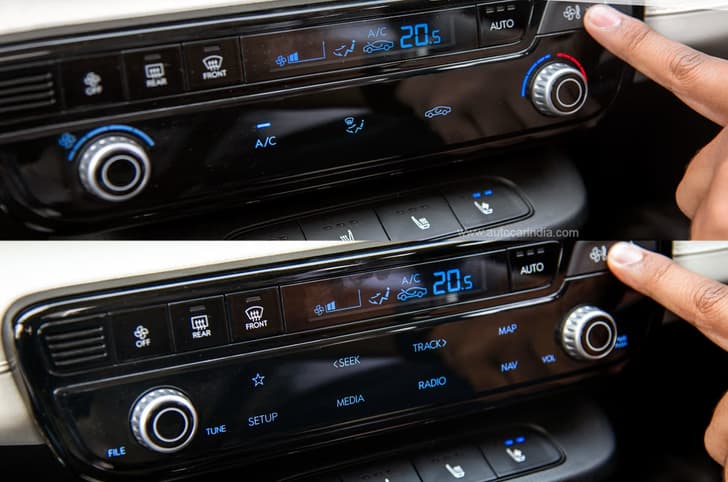 Hyundai Verna AC and infotainment controls 