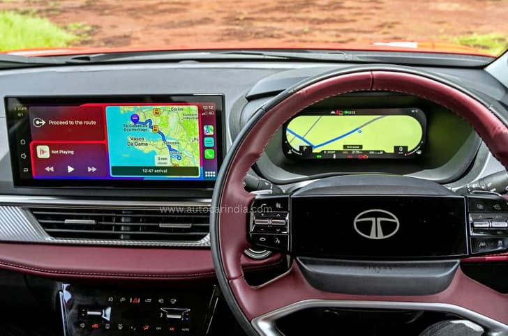 Tata Curvv steering and touchscreen 