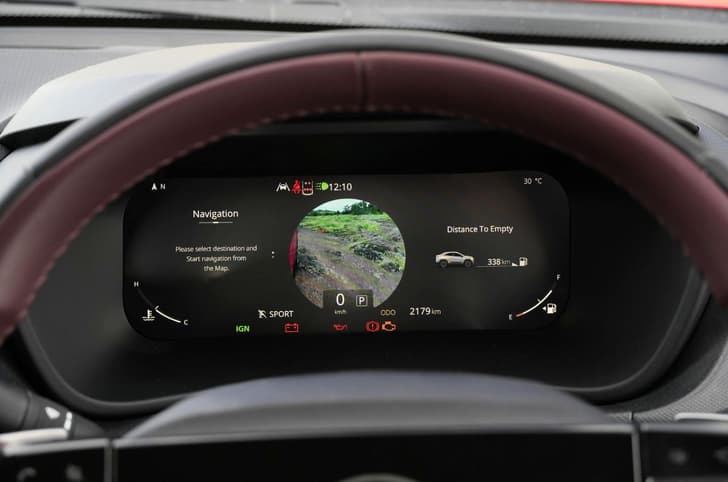 Tata Curvv digital instrument cluster 