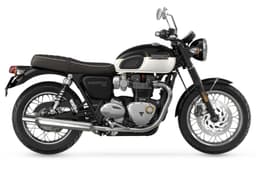 Triumph Bonneville T120 right side profile white and black