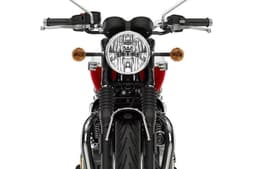 Triumph Bonneville T120 right side profile headlight shot