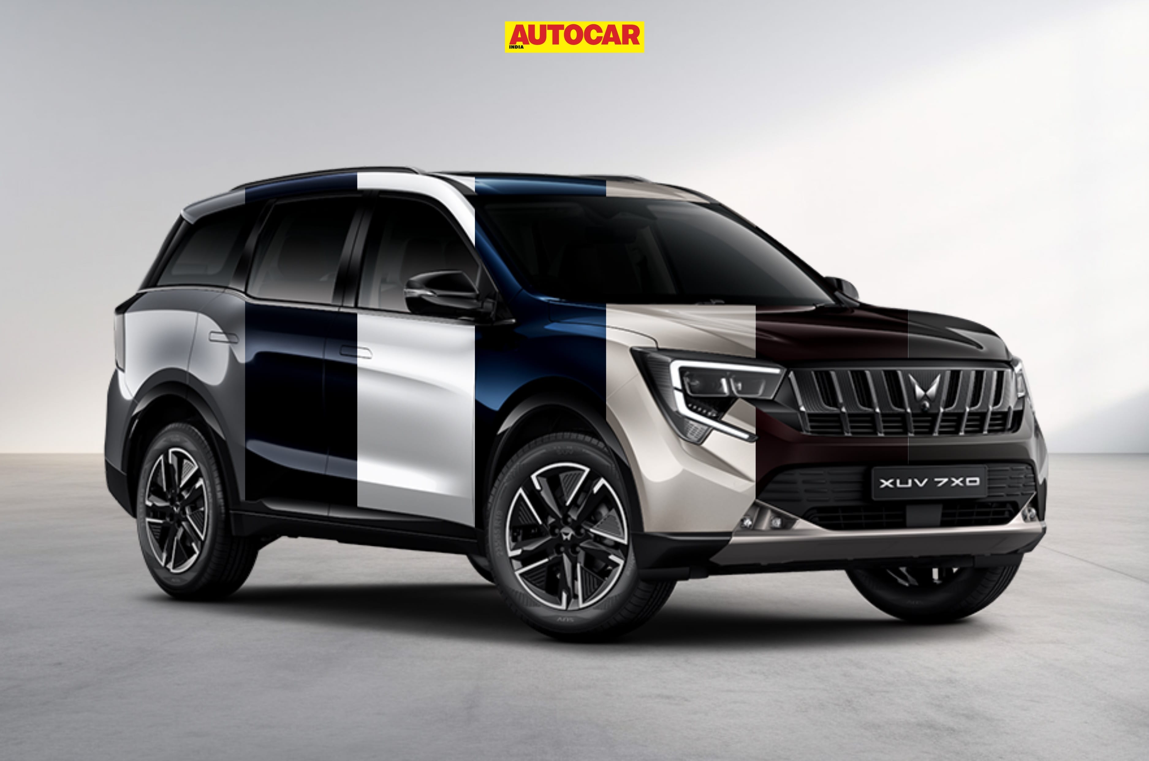 Mahindra XUV 7XO colour options image gallery
