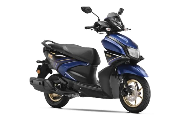 Yamaha RayZR Hybrid dark matte blue front right side static in studio