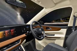 Mahindra XUV 7XO AX trim touchscreen and steering wheel