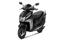 Honda Dio 125 grey with stripes colour front left static image in studio