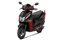 Honda Dio 125 red colour front left static image in studio
