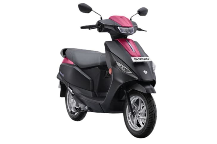 Suzuki e-Access black front right side static in studio