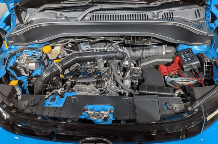 Tata Punch facelift engine bay