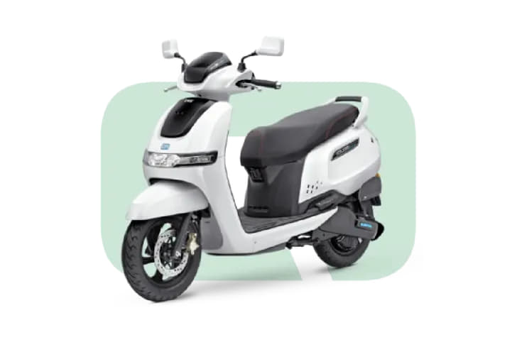 Studio image of TVS iQube on white background