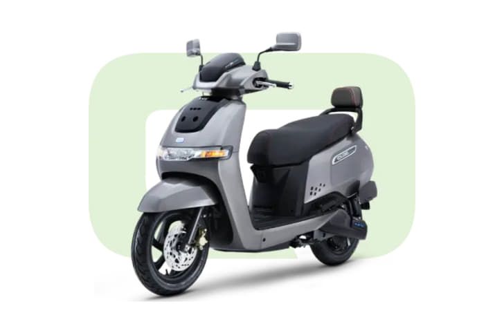 Studio image of TVS iQube on white background