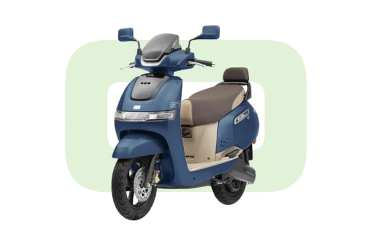 Studio image of TVS iQube on white background