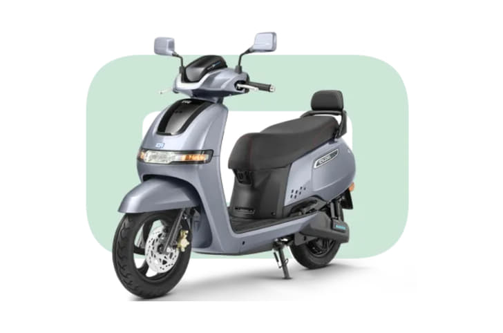 Studio image of TVS iQube on white background