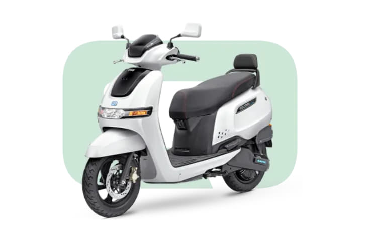 Studio image of TVS iQube on white background