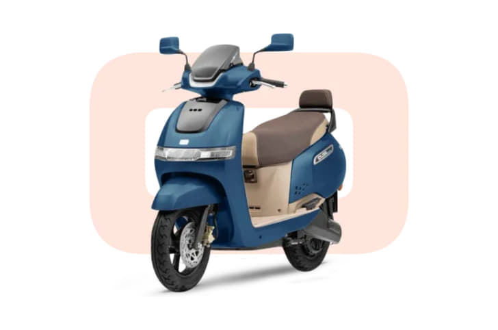 Studio image of TVS iQube on white background