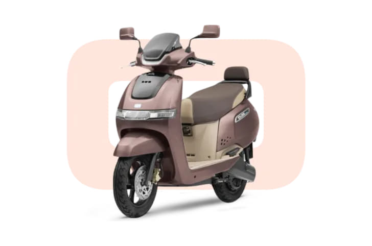 Studio image of TVS iQube on white background