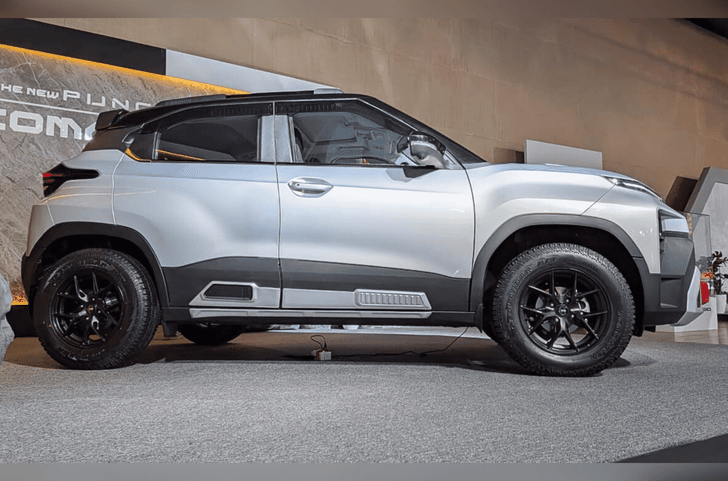 Tata Punch facelift HBX Edition side profile