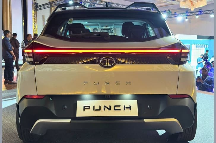 Tata Punch facelift HBX Edition rear profile