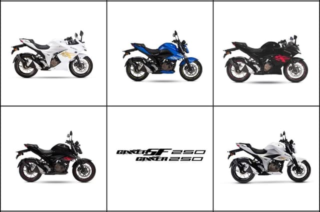 Suzuzki Gixxer 250 and SF 250 New Colours Image Gallery