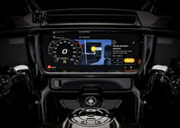 Close up of the instrument cluster on the Street Glide Limited