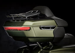 Close up image of the rear luggage box on the Street Glide Limited