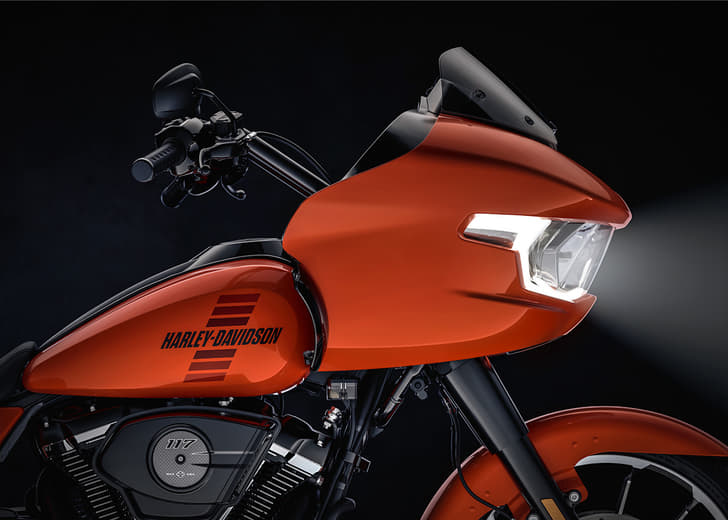 Close up of the fairing on the Road Glide 3 Limited