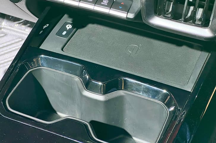 Toyota Urban Cruiser Ebella wireless phone charger and cupholders