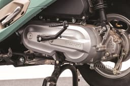 Close up of the engine