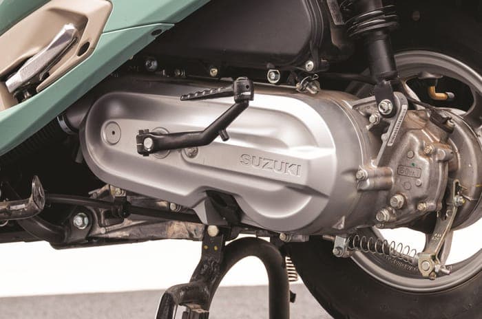 Close up of the engine