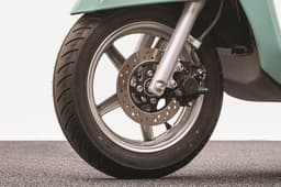 Close up of the front disc brake