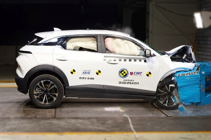 vinfast vf6 bharat ncap crash test
