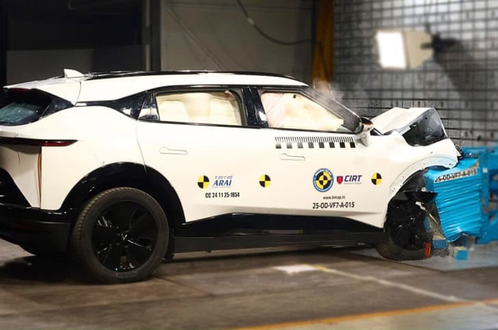 vinfast vf7 bharat ncap crash test