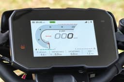 Close up of the instrument cluster on the top-end Ntorq 150