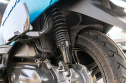 Close up image of the rear suspension