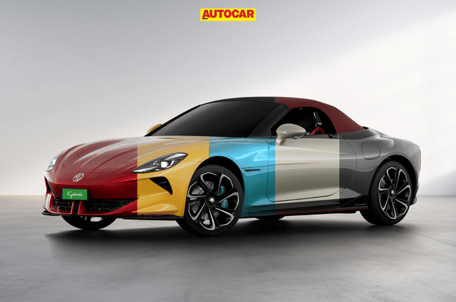 MG Cyberster all colours image gallery