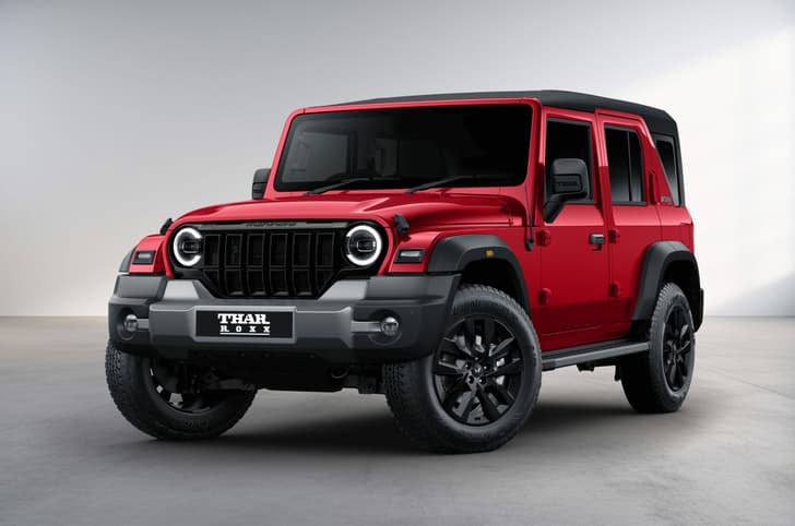Mahindra Thar Roxx Star Edn Tango Red colour