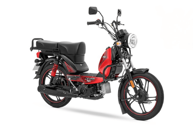 TVS XL100 front three quarter