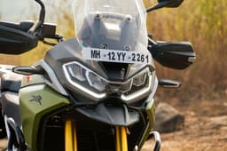 Close up image of the headlight on the Apache RTX