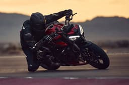 The Triumph Street Triple 765 RS cornering shot