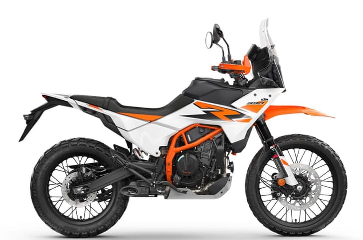 KTM 390 Adventure R right side profile static in studio