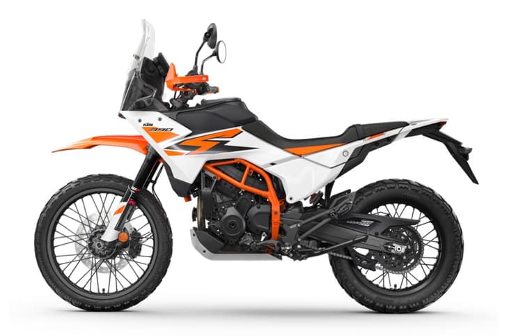 KTM 390 Adventure R left side profile static in studio