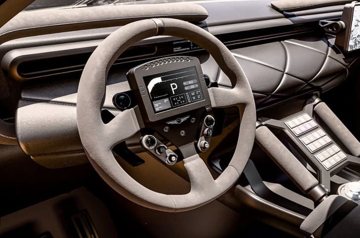 Genesis X Skorpio Concept steering wheel
