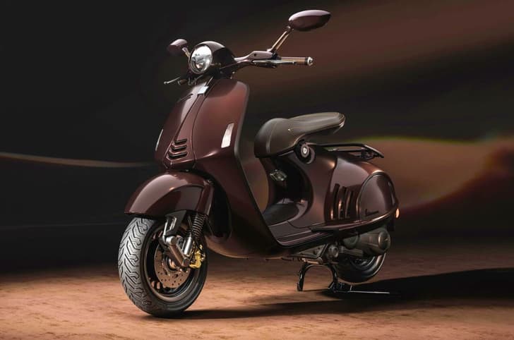 Vespa 946 horse edition scooter front left side static in studio