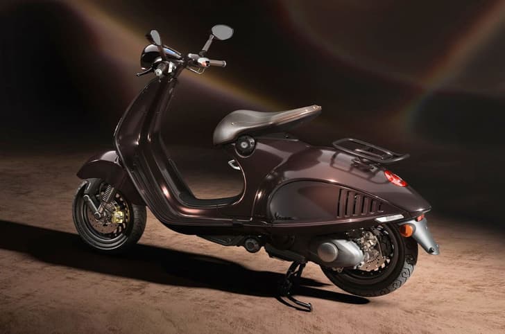 Vespa 946 horse edition scooter rear left side static in studio