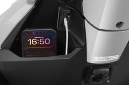 Honda Dio 125 X-edition phone holder and USB charger on front apron