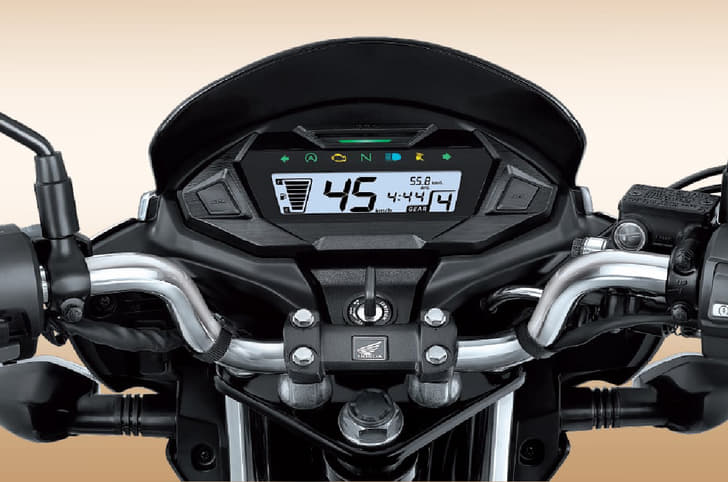 Detail image of the digital console on the Shine 125 Limited Edition