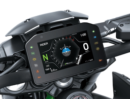 Close up of Kawasaki Z900 TFT screen