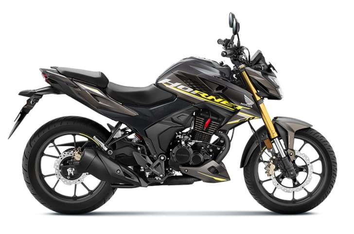 Honda Hornet 2.0 side profile black with yellow
