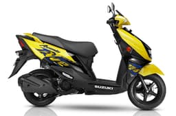 Suzuki Avenis yellow right side profile static in studio