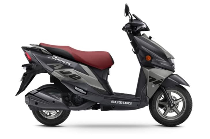 Suzuki Avenis black grey right side profile static in studio