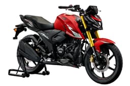 TVS Apache RTR 160 4V front three quarter